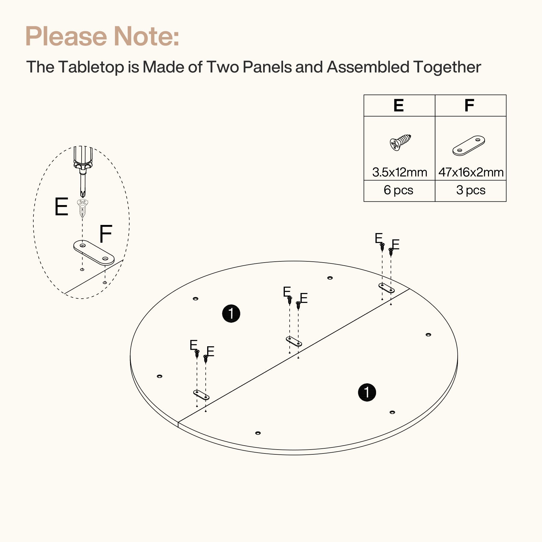 31.5" Round Fluted Wood Coffee Table with Drum Base, Mid Century Modern Rustic Brown