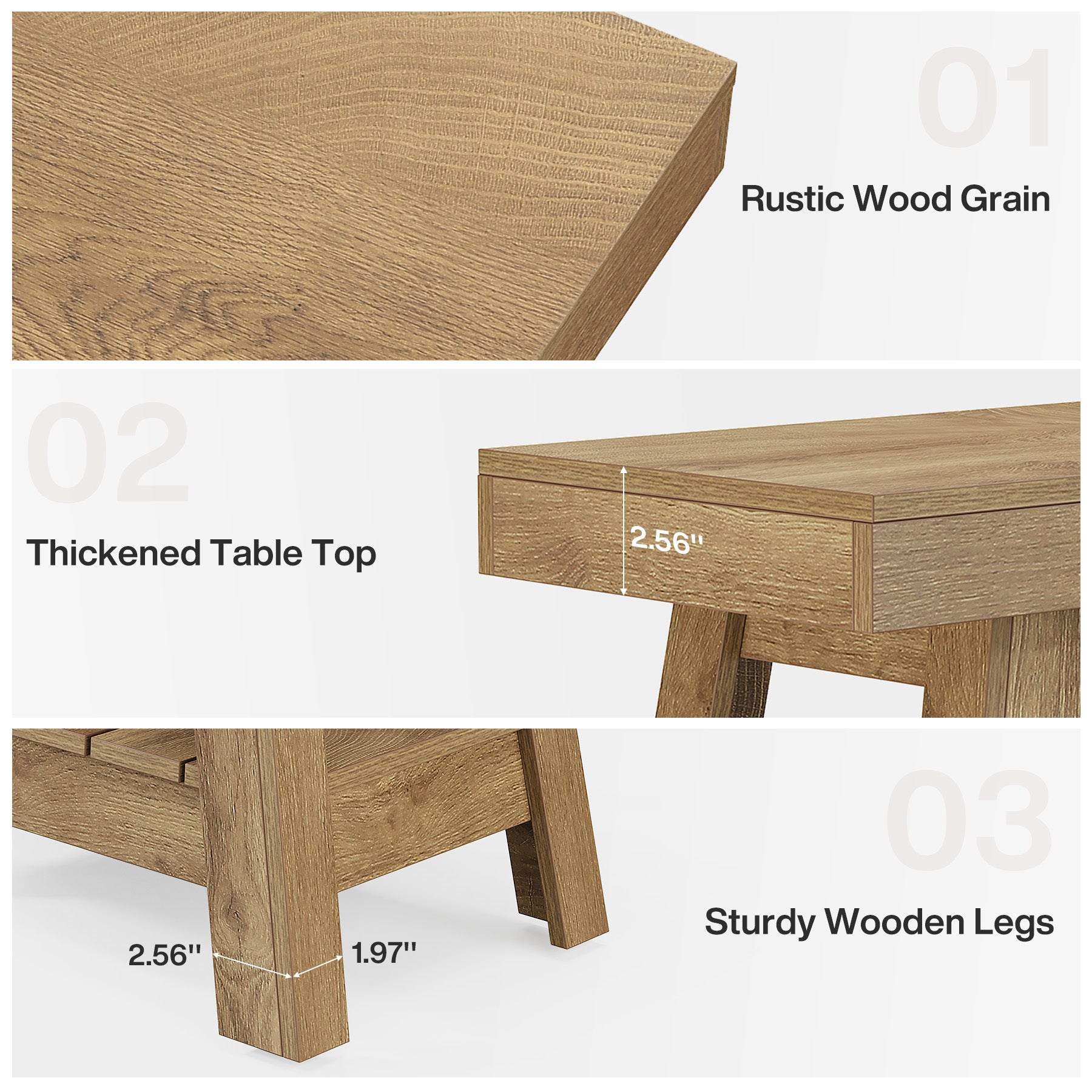 Tribesigns 23.6 Inch 2-Tier End Table with Trapezoidal Base, Farmhouse Side Table for Small Spaces