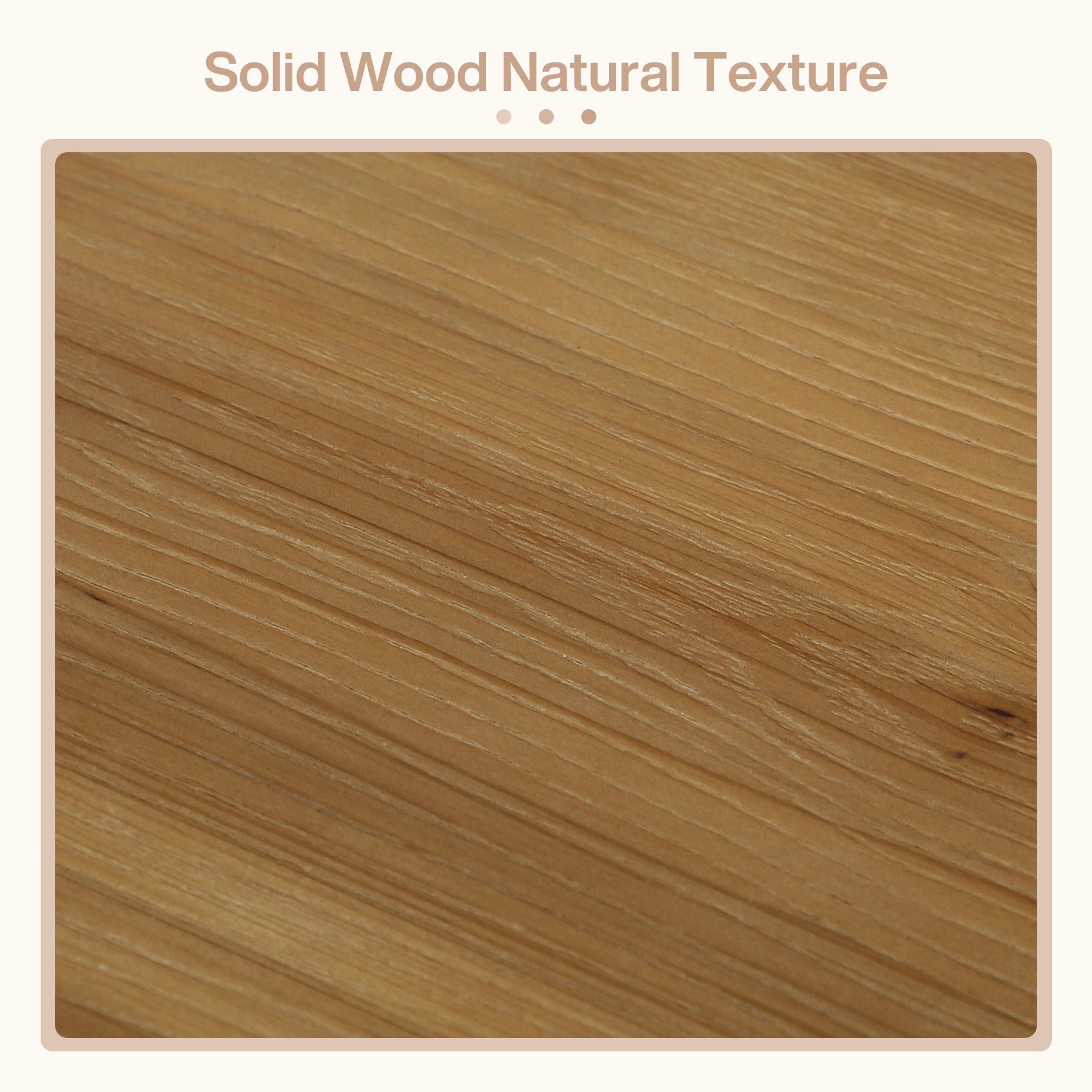 30" Solid Wood Round Coffee Table, Two-Tier Farmhouse Center Table with Natural Texture in Warm Brown