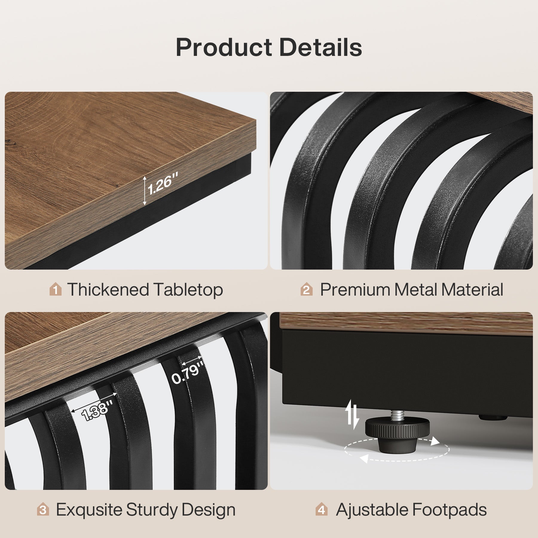 Tribesigns 3-Tier Narrow End Table, C-Shaped Side Table for Living Room