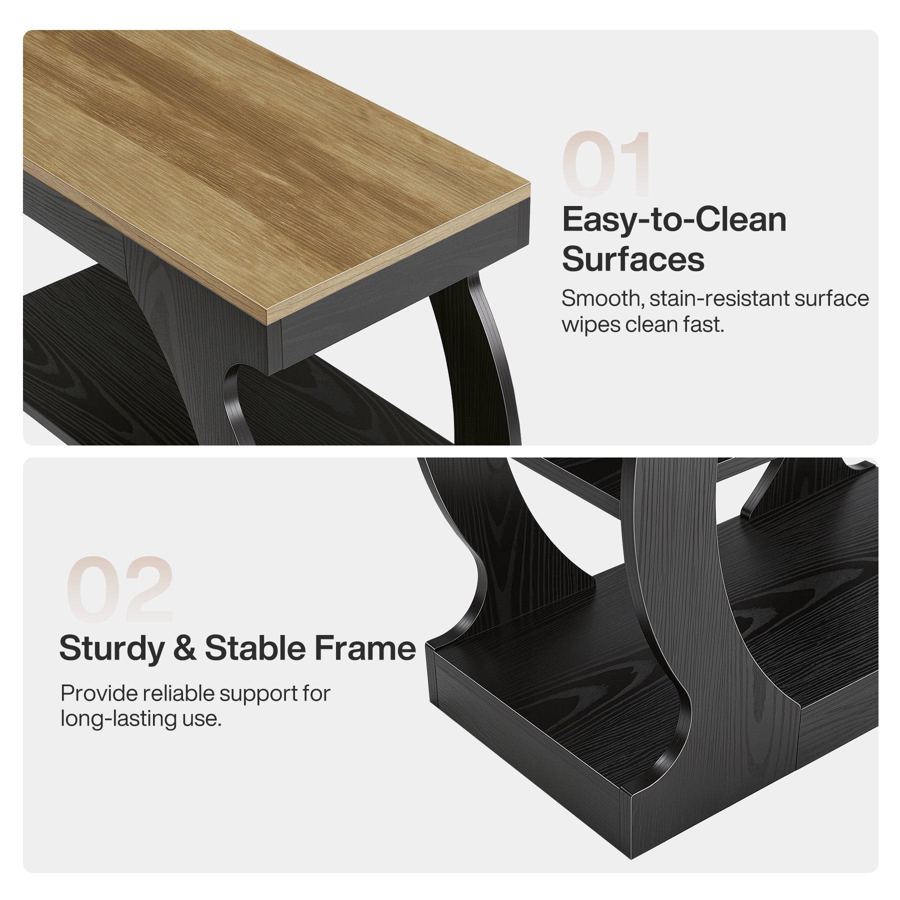 Tribesigns 23.6 Inch Narrow End Table with 3-Tier Storage, Wooden Side Table with Curved Frame