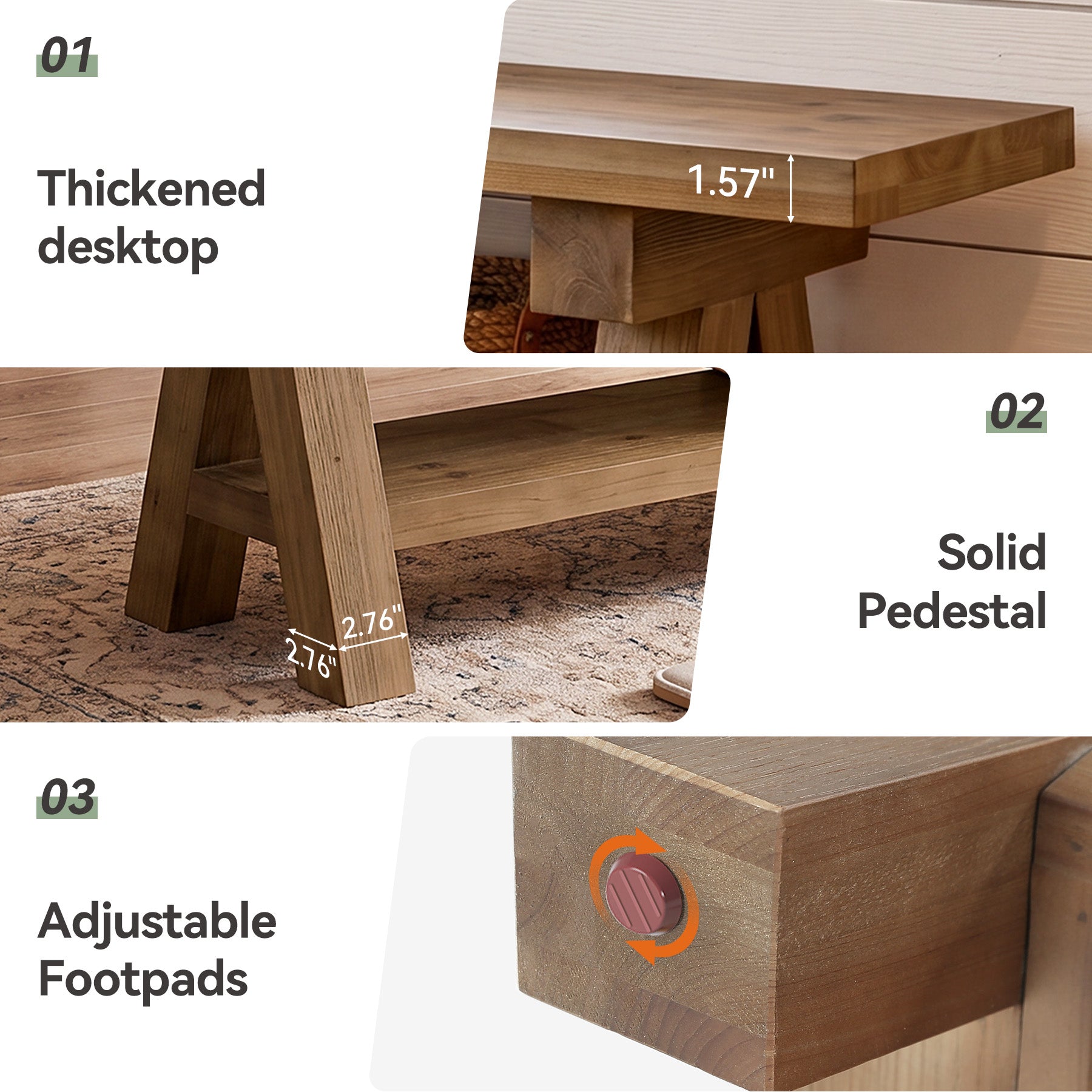 Tribesigns 63-Inch Solid Wood Entryway Bench, Dining Bench with Open Storage for Hallway and Foyer