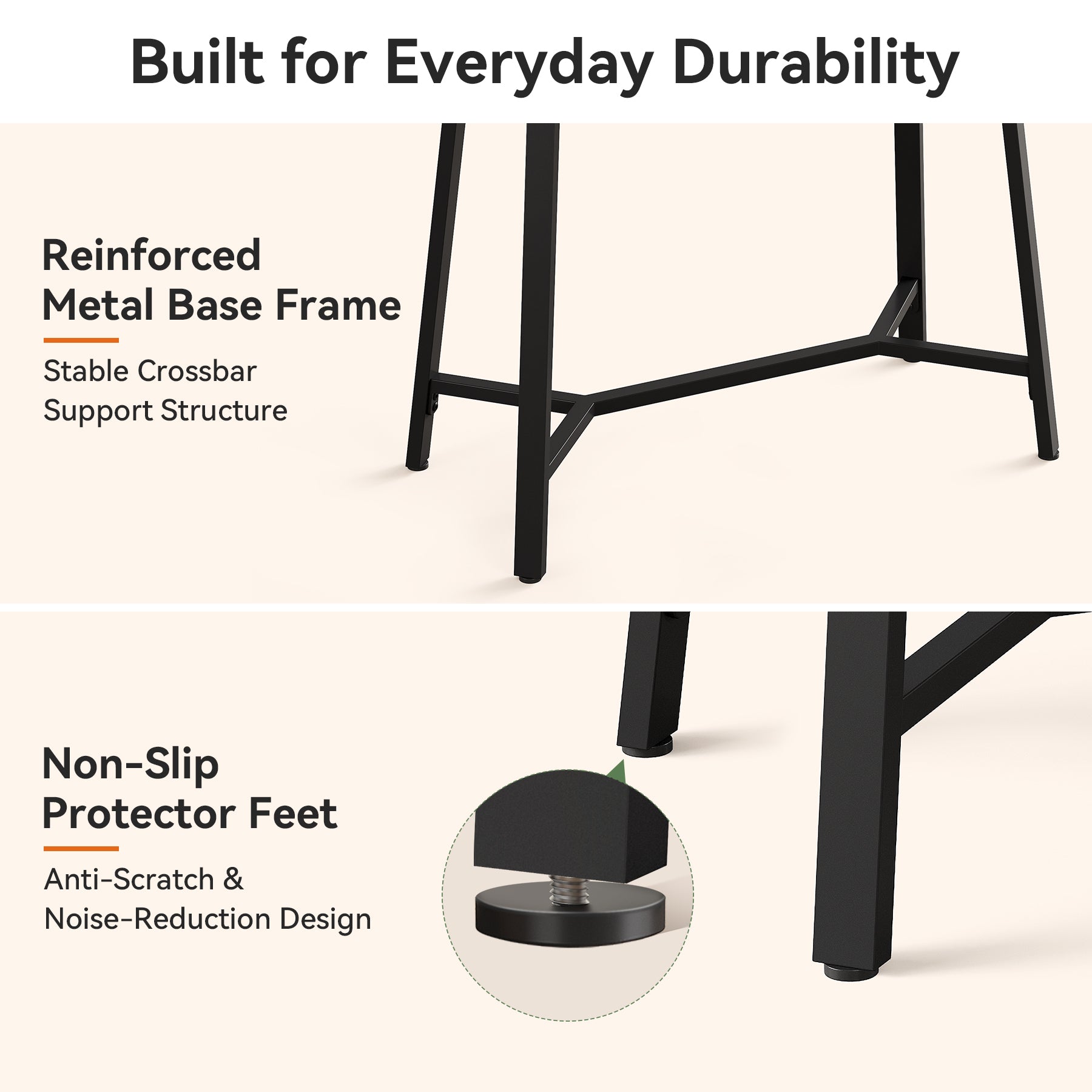 Tribesigns 41.3-Inch Solid Wood Bar Table with Footrest, Industrial Pub Table for Small Kitchens