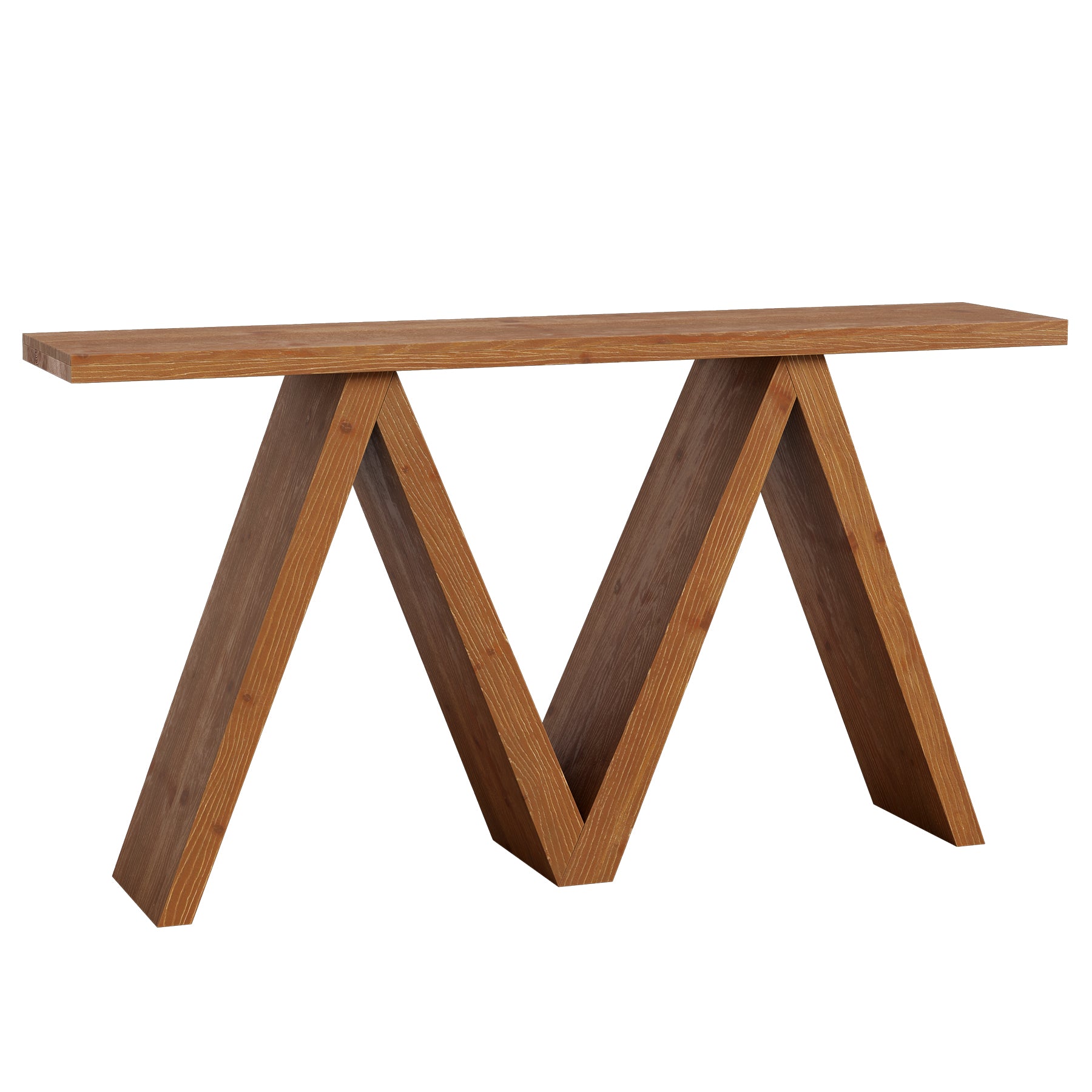 Tribesigns 63-Inch Solid Wood Console Table, Farmhouse Entryway Sofa Table with M-Shaped Base for Living Room and Hallway