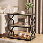 Tribesigns 23.6-Inch 3-Tier End Table with Circular Side Frame, Narrow Industrial Side Table with Storage Shelves for Living Room 3