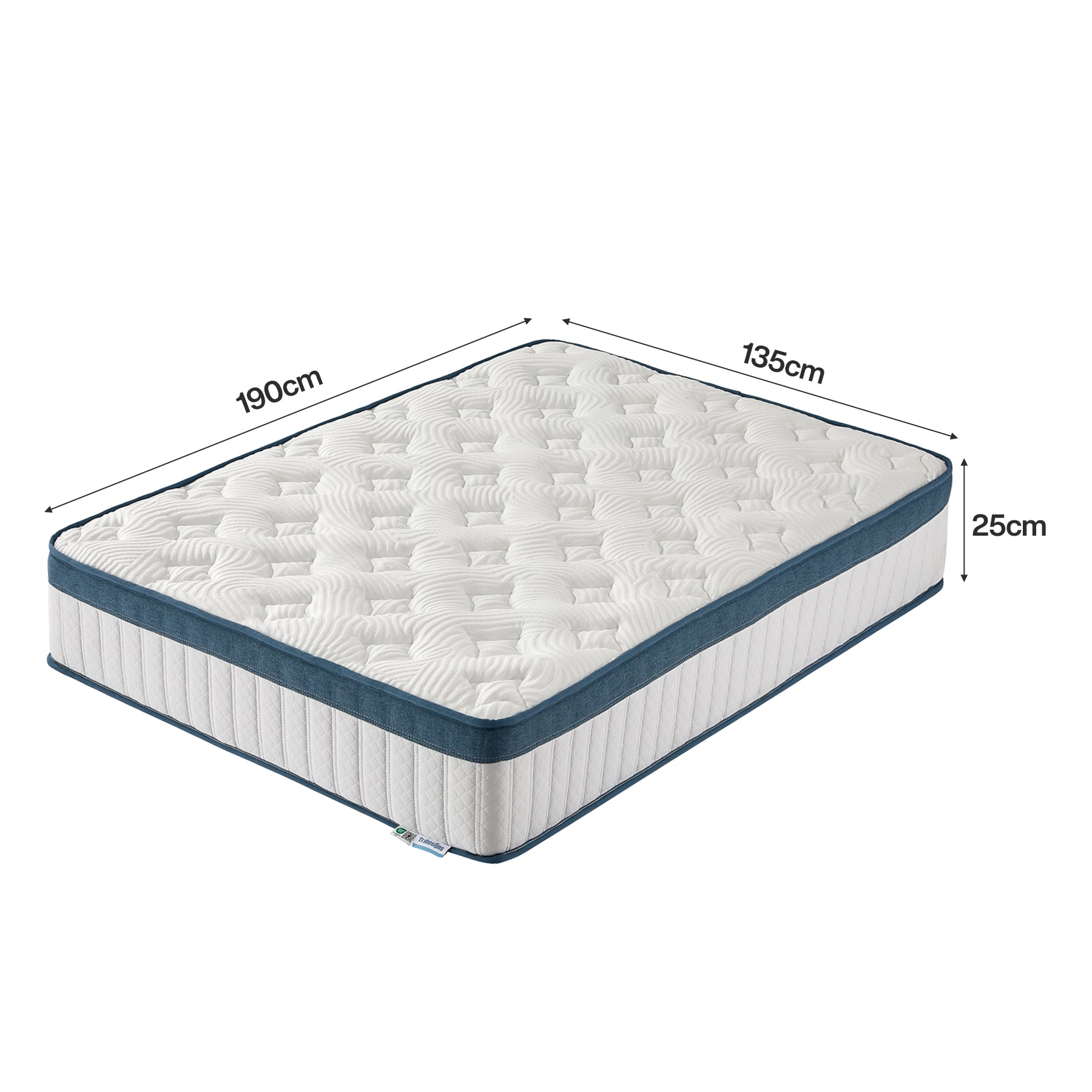 Tribesigns Hybrid Memory Foam Mattress, 7-Zone Orthopedic Support Medium Firm