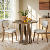 Tribesigns 31.5" Round Conference Table, Small Meeting Table for 2-4 3