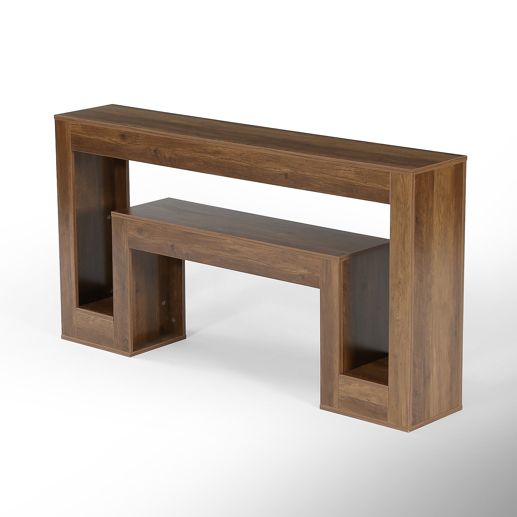 Tribesigns 63-Inch Rustic Console Table with 2-Tier Shelf, Narrow Sofa Table for Entryway and Living Room