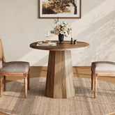 Compact Round Dining Table 31.5", Octagonal Base Kitchen Table for 2-4 People 3