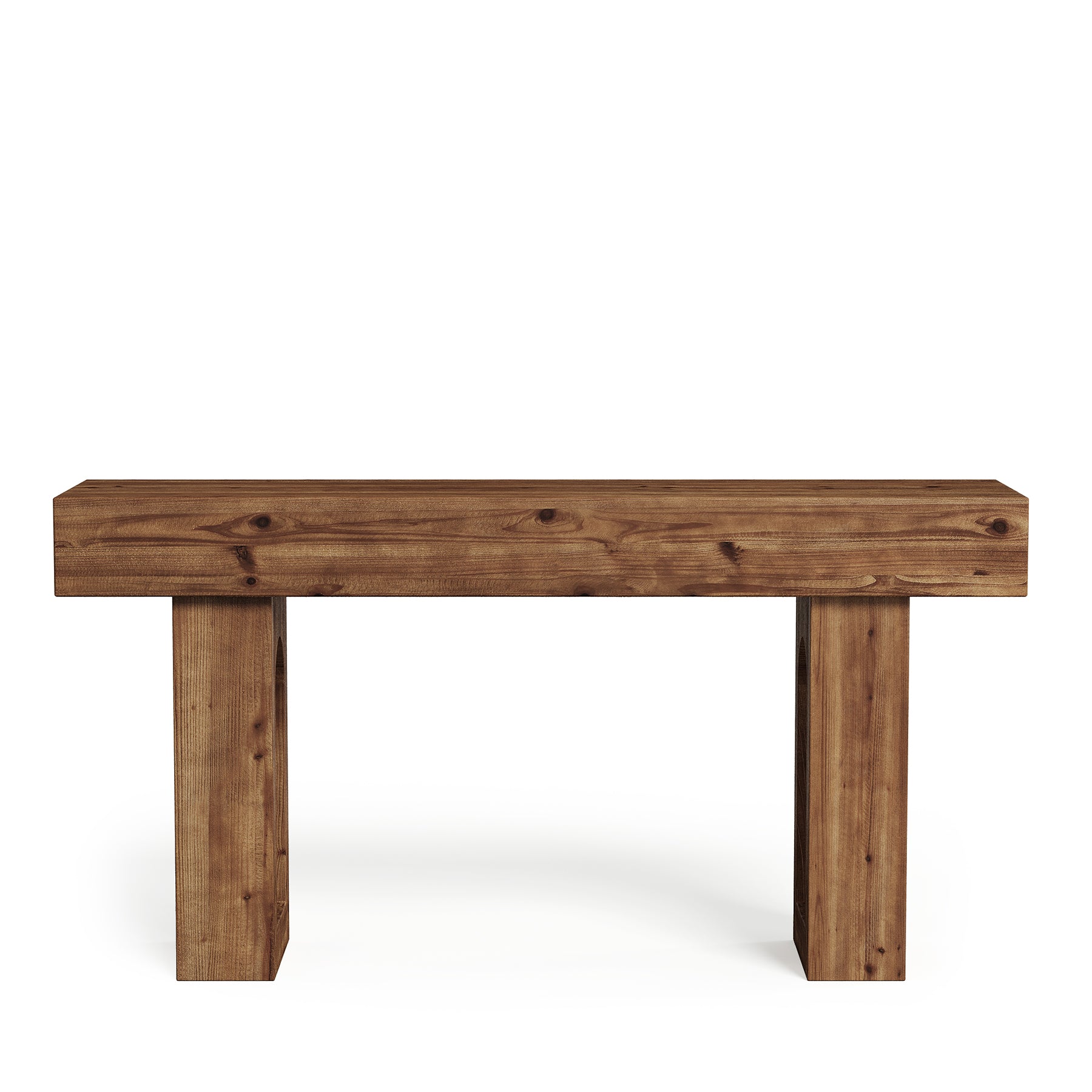 63" Solid Wood Console Table for Entryway, Farmhouse Sofa Table Behind Couch for Living Room