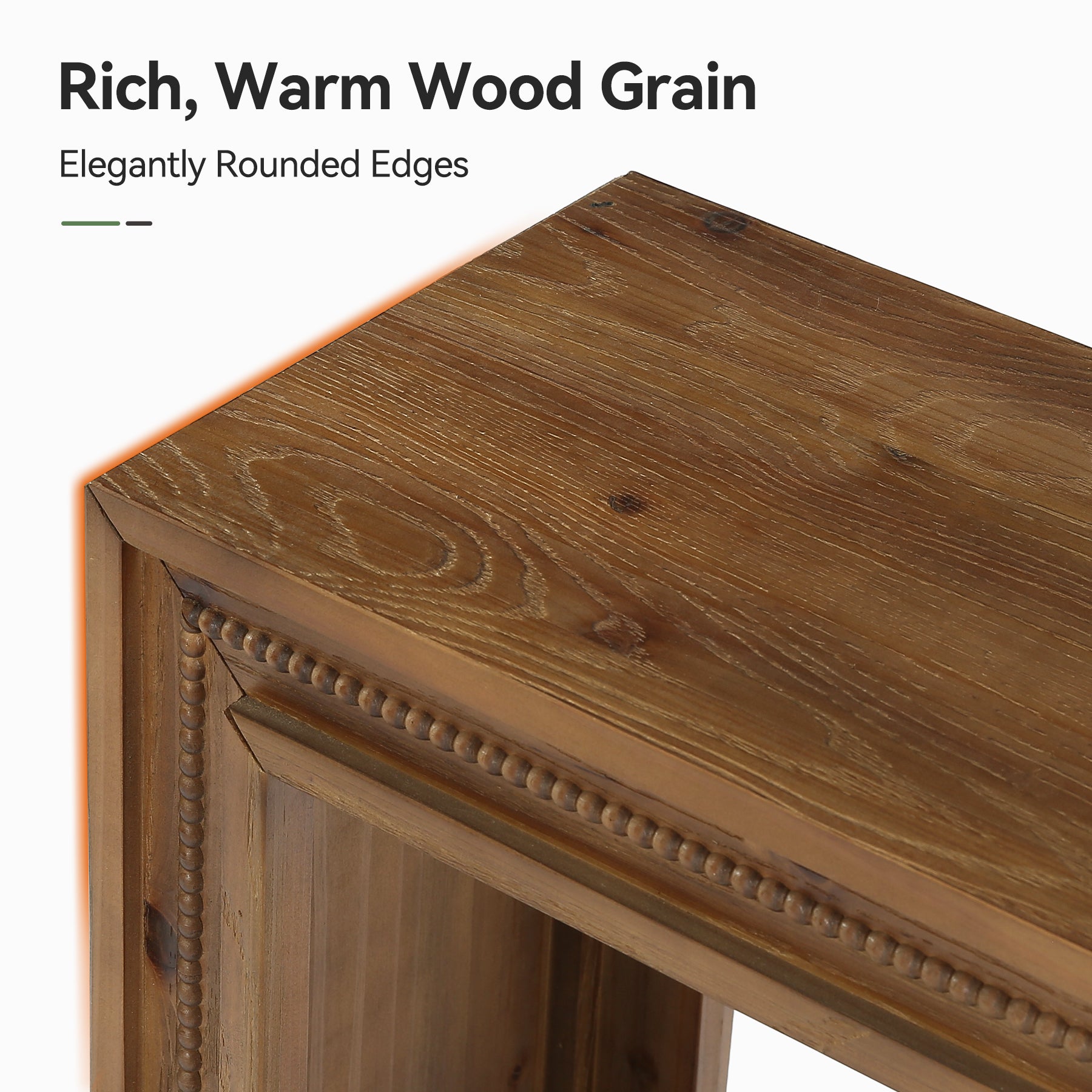 Tribesigns 63-Inch Solid Wood Console Table with Rivet Detailing and 2-Tier Storage Shelf, Farmhouse Narrow Entryway Table for Living Room Hallway and Entryway
