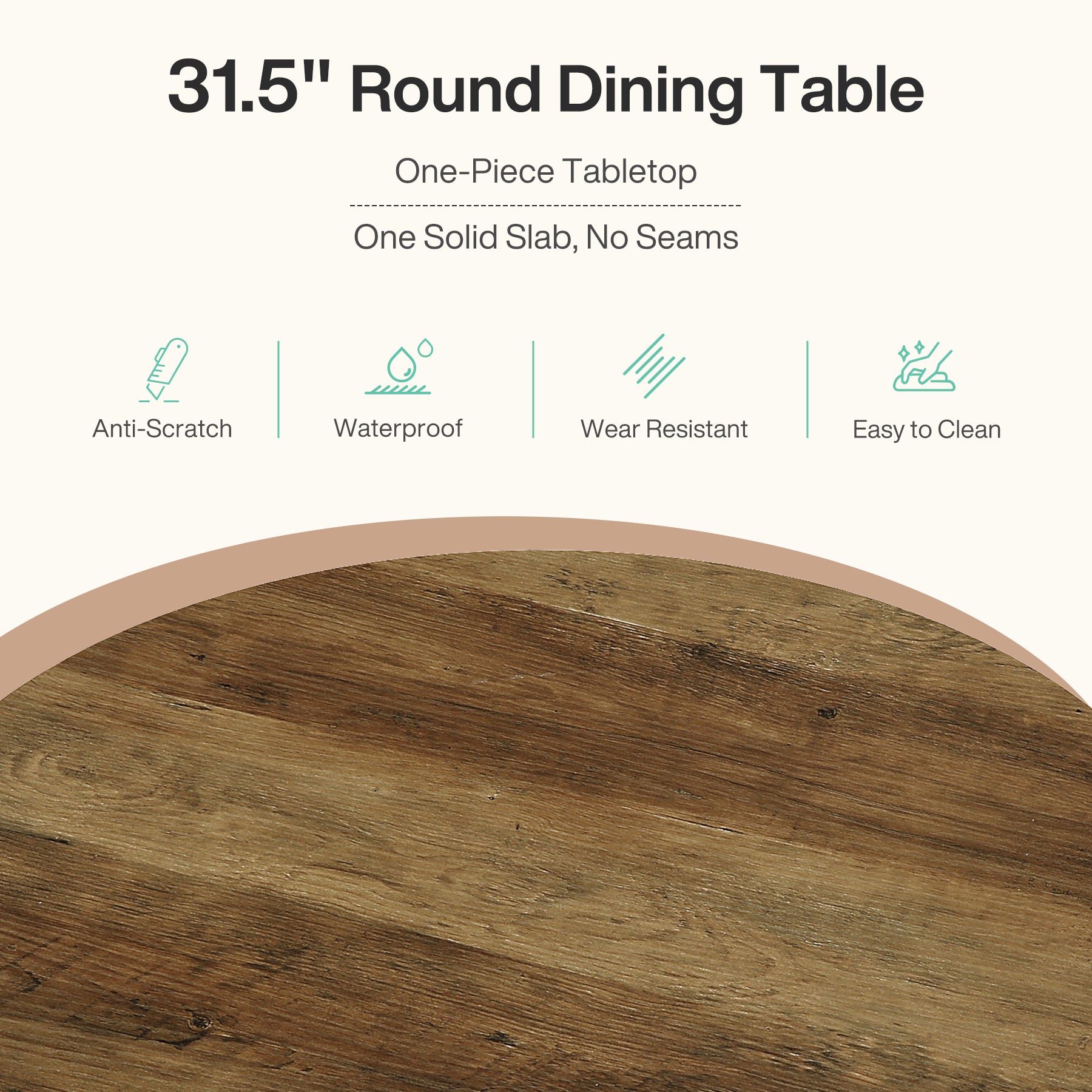 Tribesigns 31.5" Round Conference Table, Small Meeting Table for 2-4