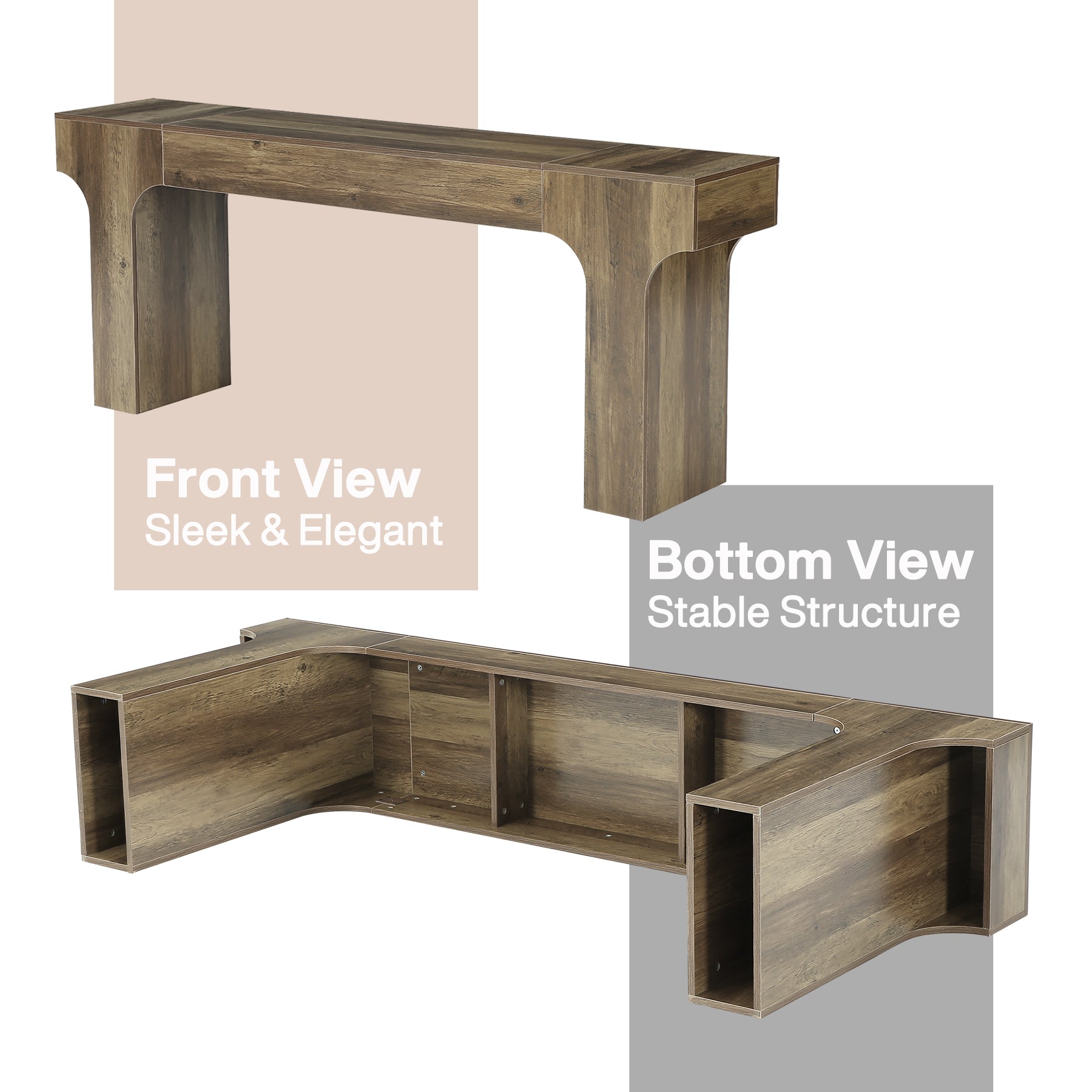 Tribesigns 79-Inch Extra Long Console Table with Arched Base, Farmhouse Sofa Table for Entryway
