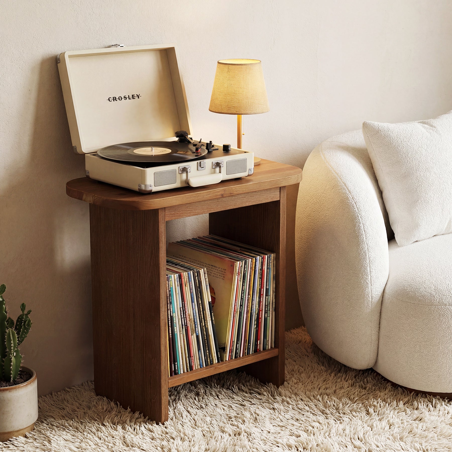 Tribesigns 23.6-Inch Solid Wood Side Table with H-Shaped Frame and 2-Tier Storage Shelf, Farmhouse Narrow End Table for Living Room