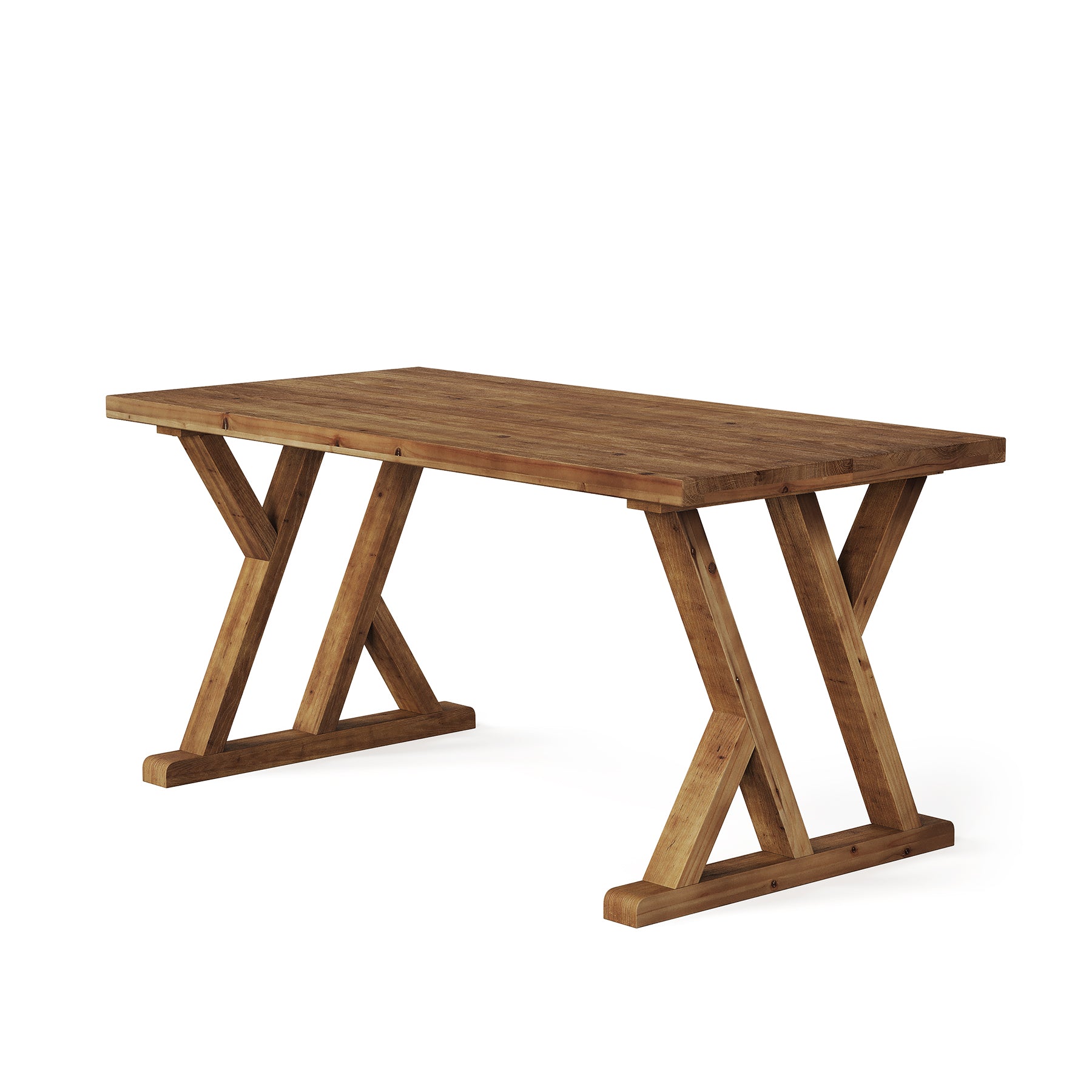 Tribesigns 63-Inch Solid Wood Executive Desk with X-Shaped Legs, Large Farmhouse Computer Desk for Home Office