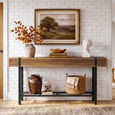 Tribesigns 63" Long Console Table with 2-Tier Storage, Industrial Sofa Table for Entryway 3