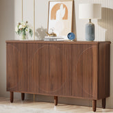 Tribesigns 59.4-Inch Modern Buffet Cabinet with Doors and 4-Tier Inner Shelves, Sideboard Storage Cabinet for Living Room Kitchen and Dining Room 3