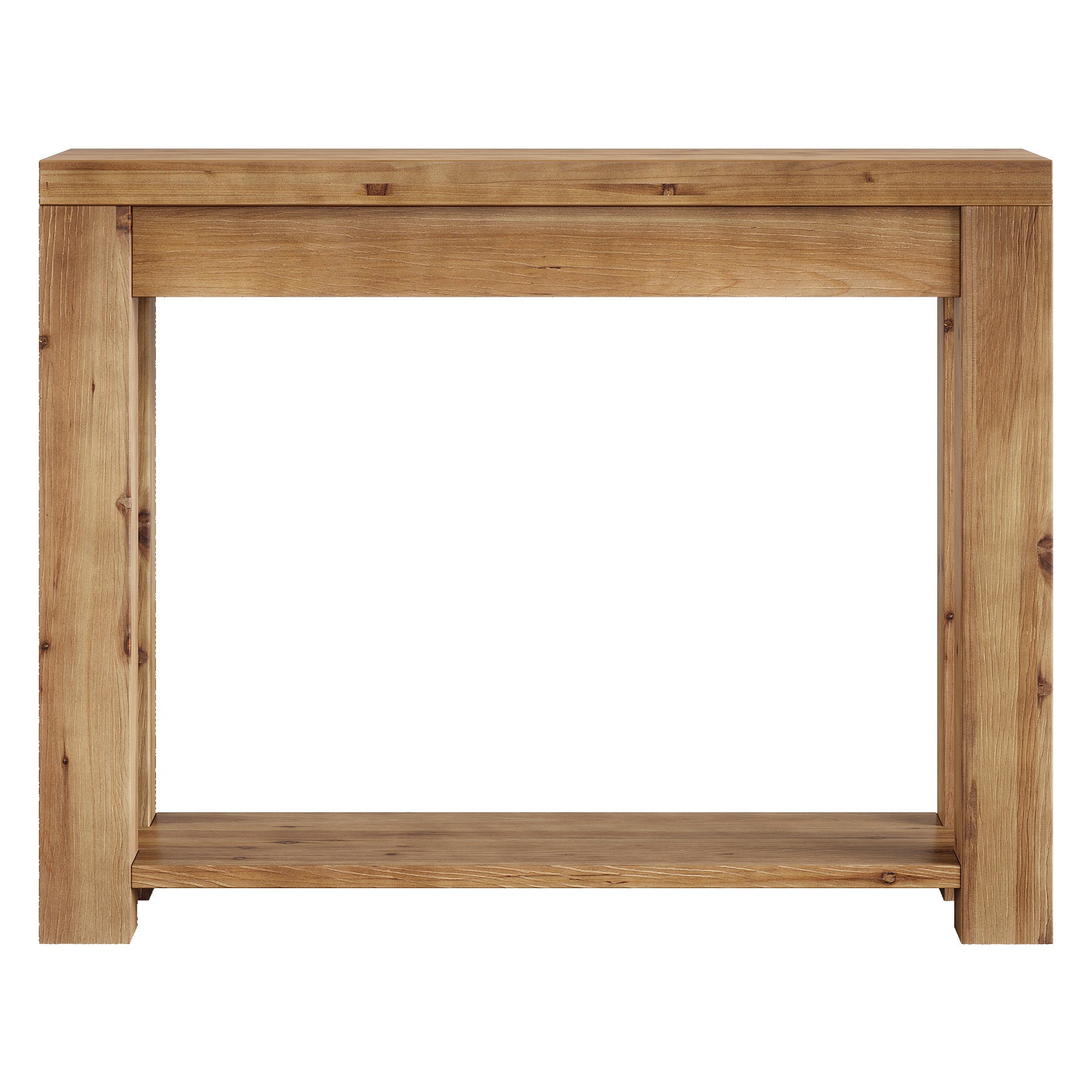43.3-Inch Solid Wood Console Table, Narrow Farmhouse Sofa Table for Entryway Living Room