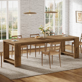 Tribesigns 86.6-Inch Dining Table for 6 with Reinforced Base, Long Farmhouse Table for Kitchen 3