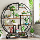 Plant Stand, 63" Round Flower Pot Plant Rack with 8 Shelves Tribesigns 3