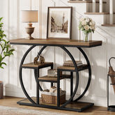 Tribesigns 41 Inch Industrial Console Table with Storage, 4 Tier Narrow Sofa Table for Entryway Living Room 3