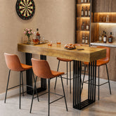 63 Inch Bar Height Table with Metal Frame, Industrial Farmhouse Pub Table for Kitchen and Home Office 3
