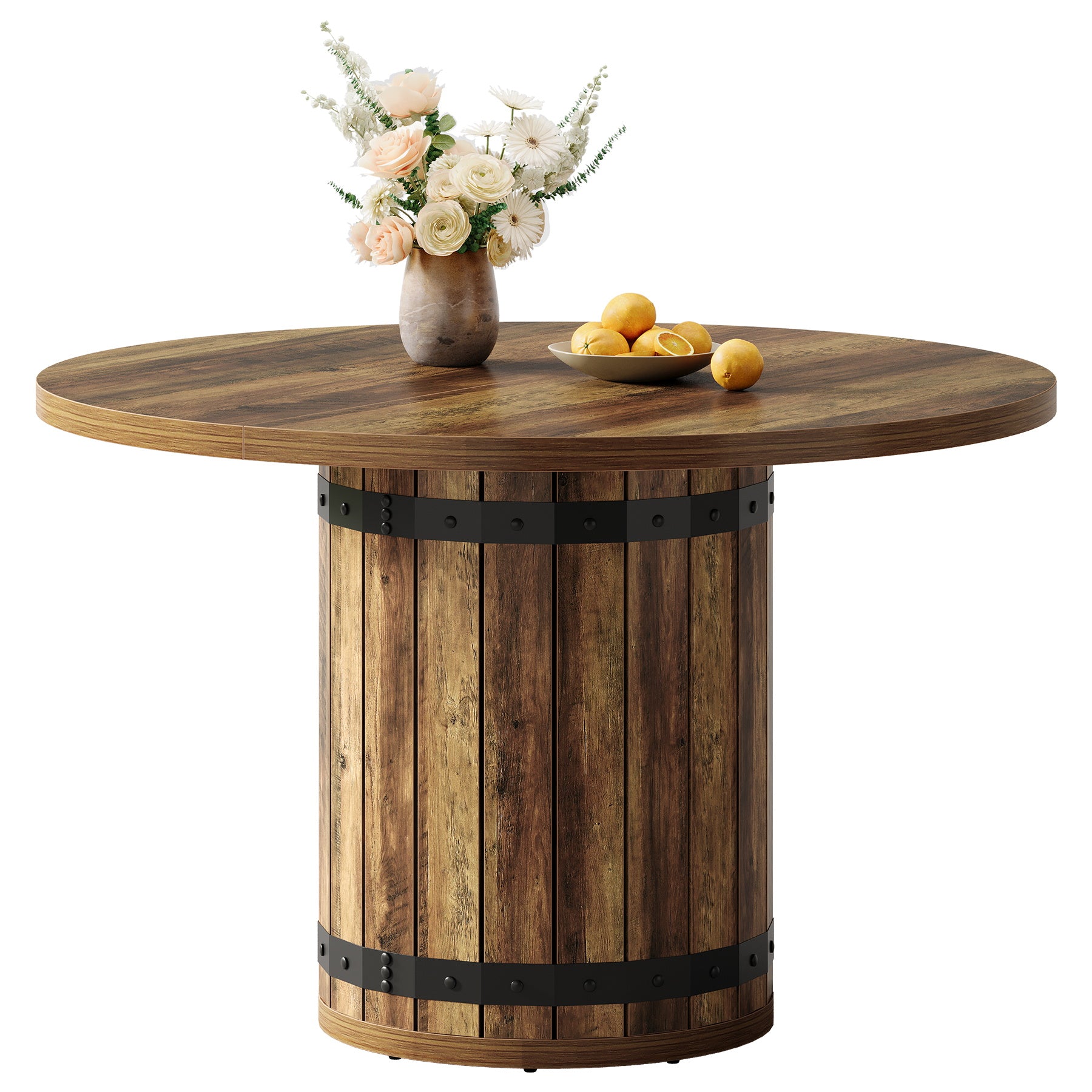 Tribesigns 39.37-Inch Round Dining Table, 4-Person Kitchen Table
