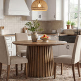 Tribesigns 47.24" Round Dining Table, Solid Wood Kitchen Table for Dining Room 3