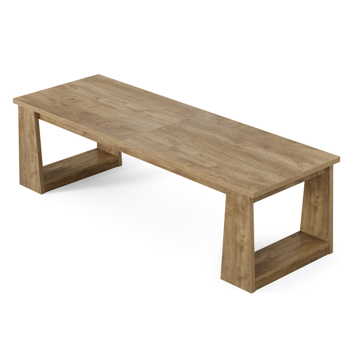 Tribesigns 86.6-Inch Two Person Desk for Home Office, Extra Long Farmhouse Computer Workstation