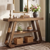 Tribesigns 41.3-Inch Solid Wood Console Table with Storage, Farmhouse Hallway Table for Entryway 3