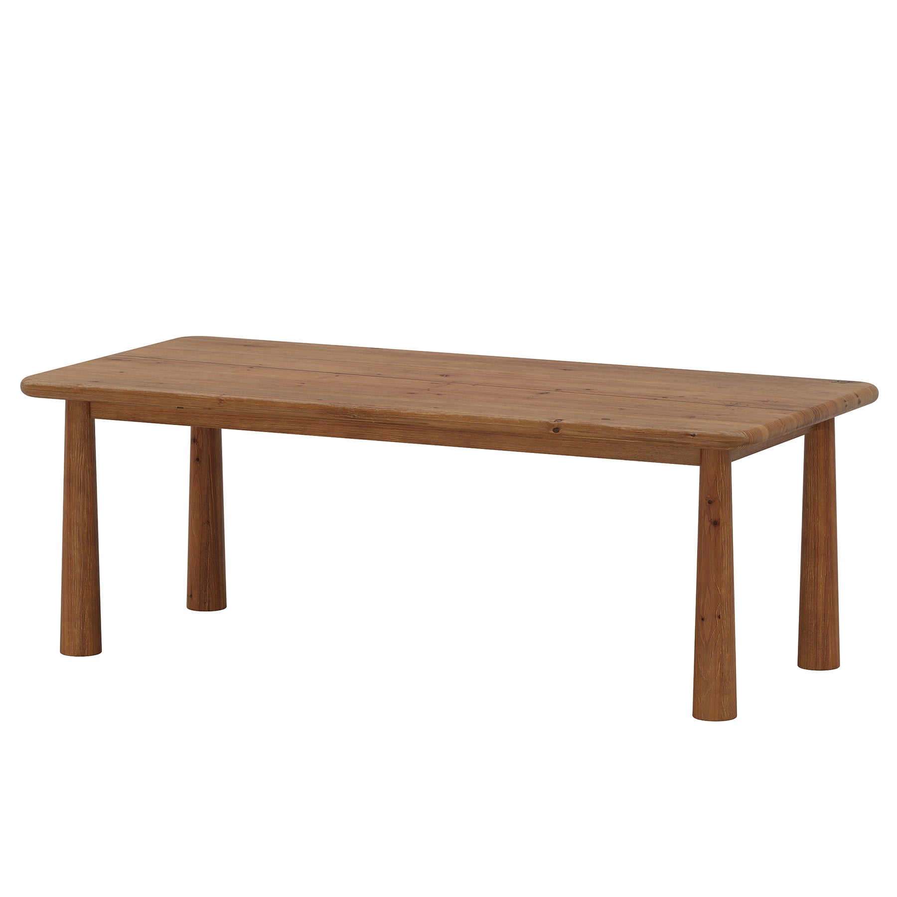 63-Inch Solid Wood Dining Table for 4 to 6 People, Farmhouse Rectangular Kitchen Table with 400 lb Capacity for Dining Room and Kitchen