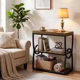 Tribesigns 23.6-Inch Narrow Side Table with 3-Tier Storage, Slim Bedside Table for Small Spaces 3
