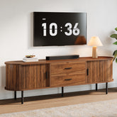70-Inch TV Stand with Sliding Tambour Door, Mid-Century Media Console for 75-Inch TVs 3