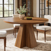 Tribesigns 47-Inch Round Dining Table, Sturdy Base with Thickened Top for Kitchen and Dining Room 3