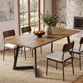 Tribesigns 62.2-Inch Rectangular Dining Table for 6 with Metal Legs, Farmhouse Kitchen Table for Dining Room and Small Spaces (Only Table) 3