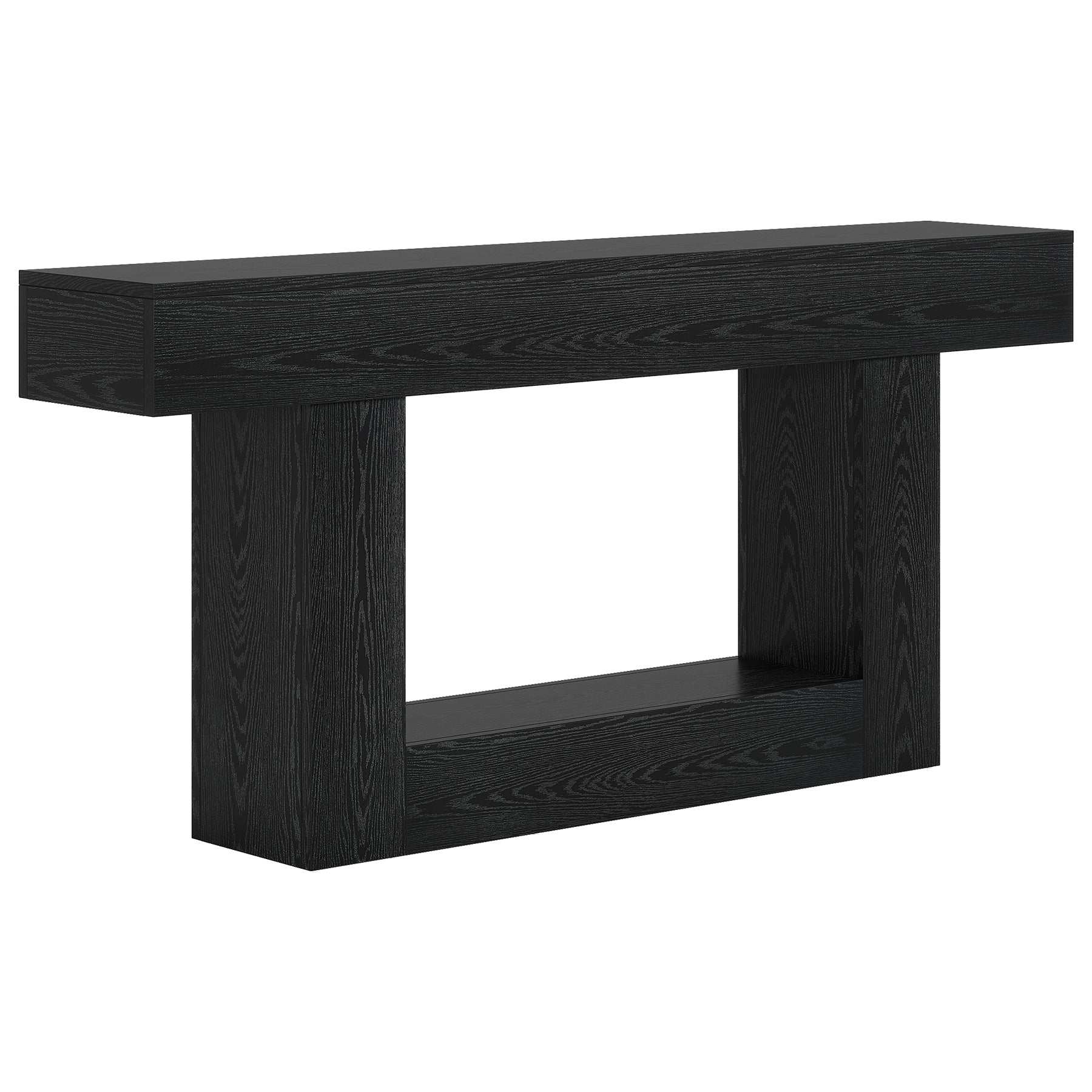 63" Distressed Wood Console Table, 2-Tier Sofa & Entry Table