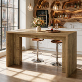 Tribesigns 55" Bar Table with Slim Top and Warm Wood Finish, Bar Height Table for Kitchen 3