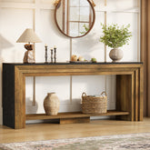 70.9-Inch Farmhouse Narrow Console Table with Storage, Wooden Sofa Table for Entryway 3