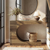 Tribesigns 40-Inch Farmhouse Console Table with C-Shaped Design, Small Entryway Table for Foyer and Living Room 3