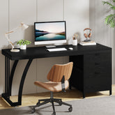 Tribesigns 59 Inch Computer Desk with Reversible 3-Drawer Storage, Industrial Desk for Home Office 3