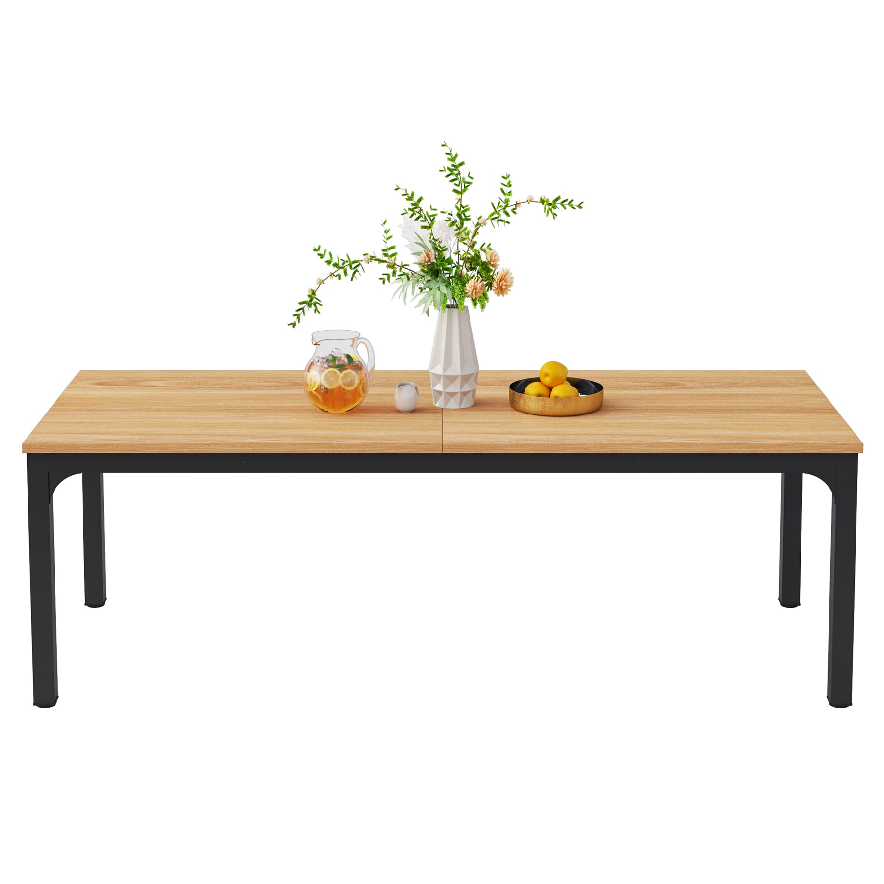 Rectangular Dining Table, 78 inch Long Kitchen Table for 6-8 People