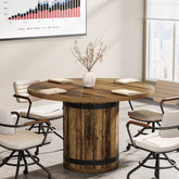 Tribesigns 39.37-Inch Round Conference Table, Fence Base Meeting Table 3