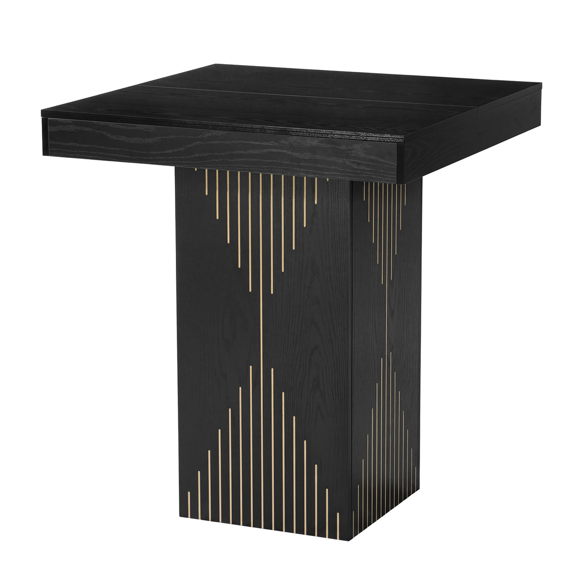 31.5 Inch Square Bar Height Table with Pedestal Base, High Top Dining Table for Kitchen and Home