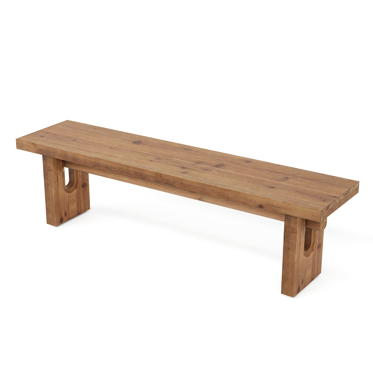Tribesigns 63-Inch Solid Wood Dining Bench for 3-4, Farmhouse Wooden Bench for Kitchen and Entryway