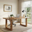 63-Inch Solid Wood Computer Desk with Live Edge Top, Rectangular Executive Desk for Home Office