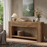 Tribesigns 70.9-Inch Console Table, Farmhouse Fluted Sofa Table for Entryway and Living Room 3