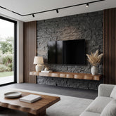 Tribesigns 62.99" Floating TV Stand for 65" TV, Solid Wood Wall Mounted Console with Storage 3