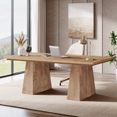Tribesigns 63 Inch Executive Desk, Large Office Computer Desk with Double Pedestal for Home Office Conference Room 3