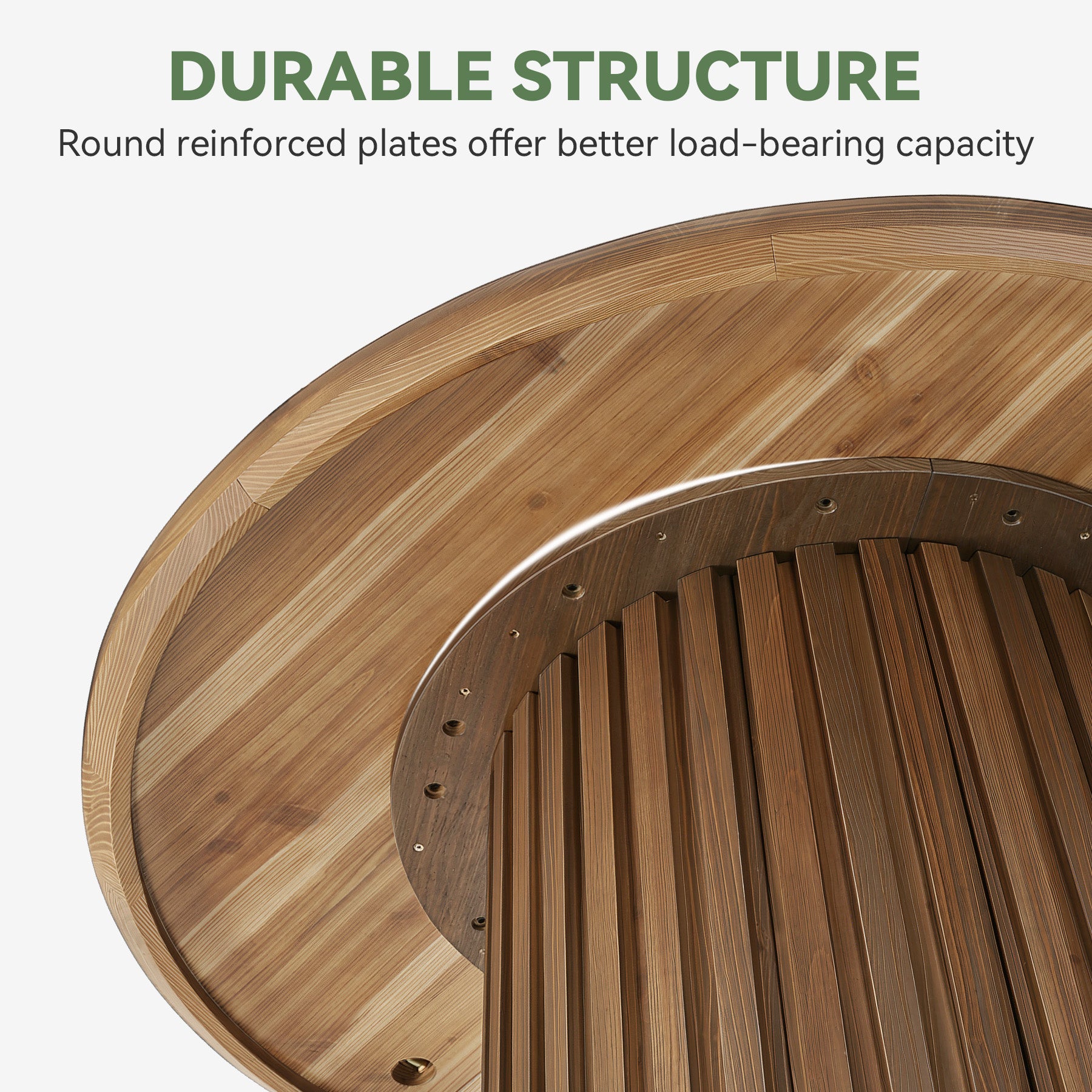 Tribesigns 47.24" Round Dining Table, Solid Wood Kitchen Table for Dining Room