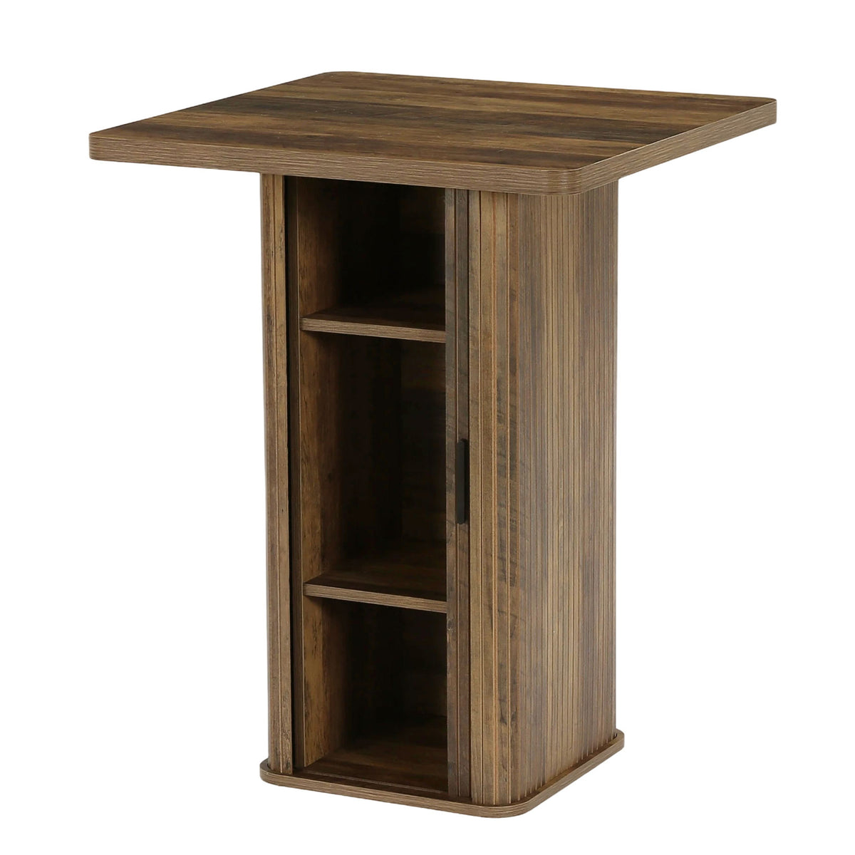 Tribesigns 35.43" H Bar Table with 3-Tier Storage Cabinet, High Top Pub Table for Small Kitchens